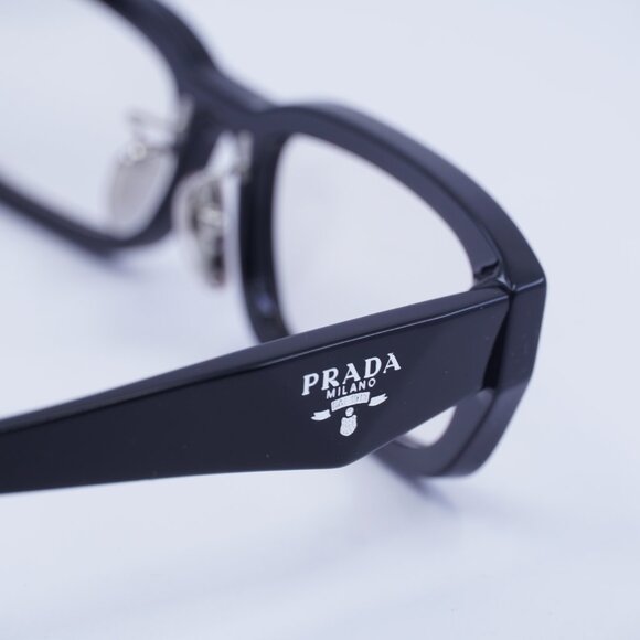 Prada PRB06SF 16K08N Sunglasses Black Rectangle Frame, Clear Lenses - Picture 5 of 10